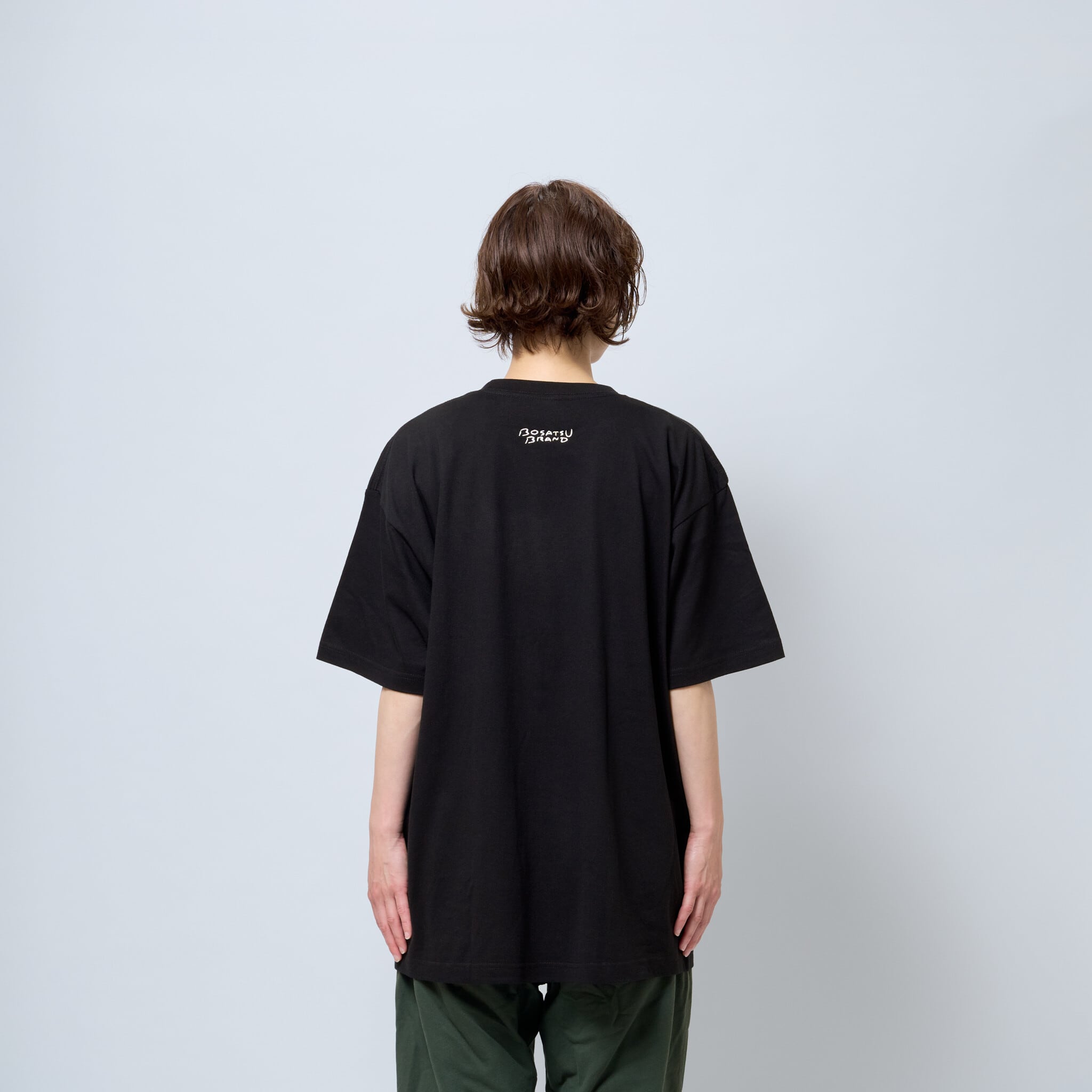 仏像といっしょに 2 Tシャツ (プリント) 6.2oz ホワイト/ブラック