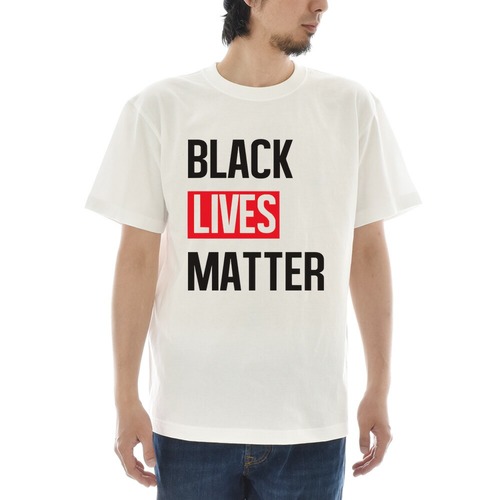JUST ジャスト メッセージ 半袖Tシャツ BLACK LIVES MATTER