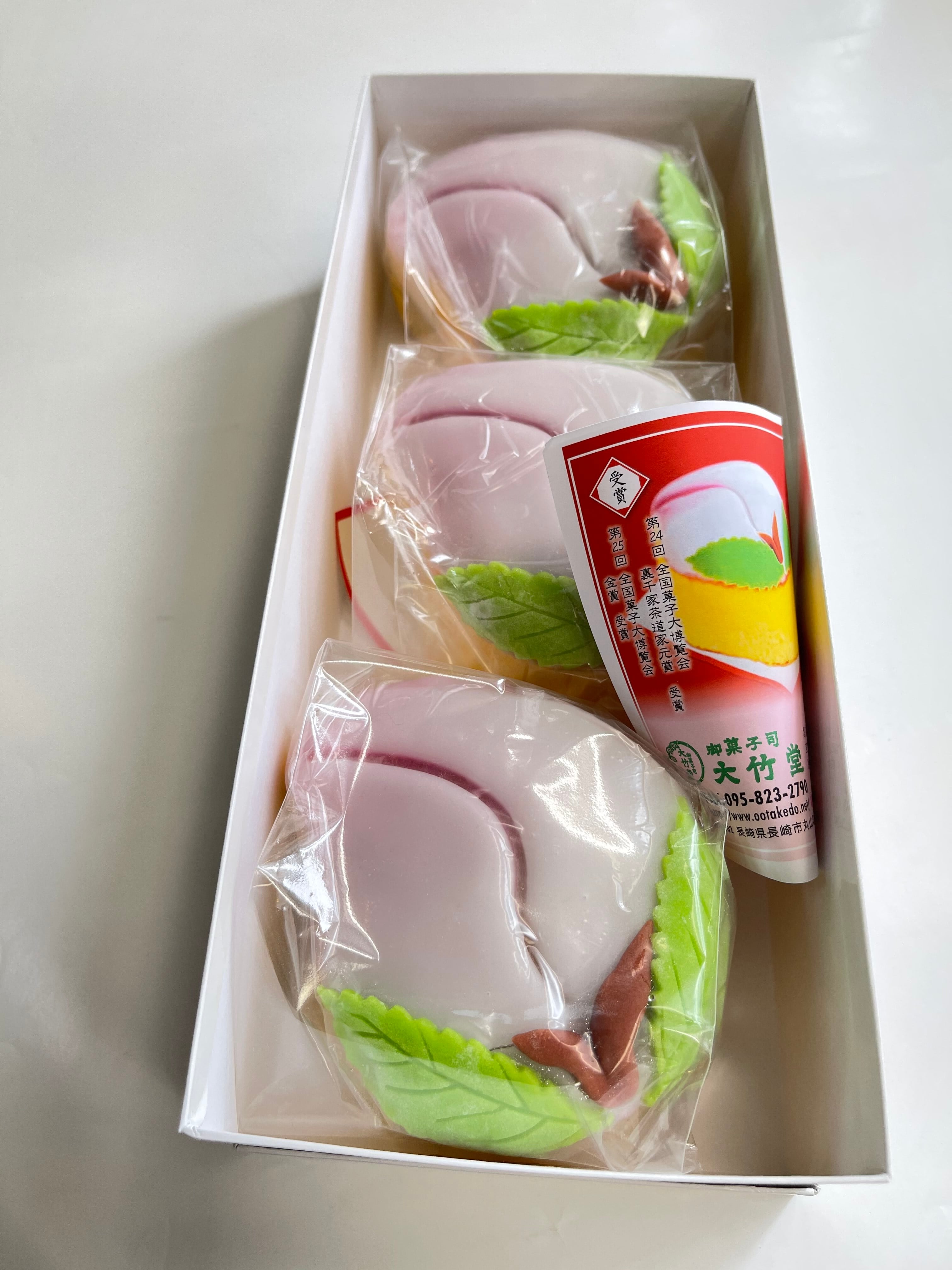 大竹堂の桃カステラ 3個入り | 御菓子司 大竹堂