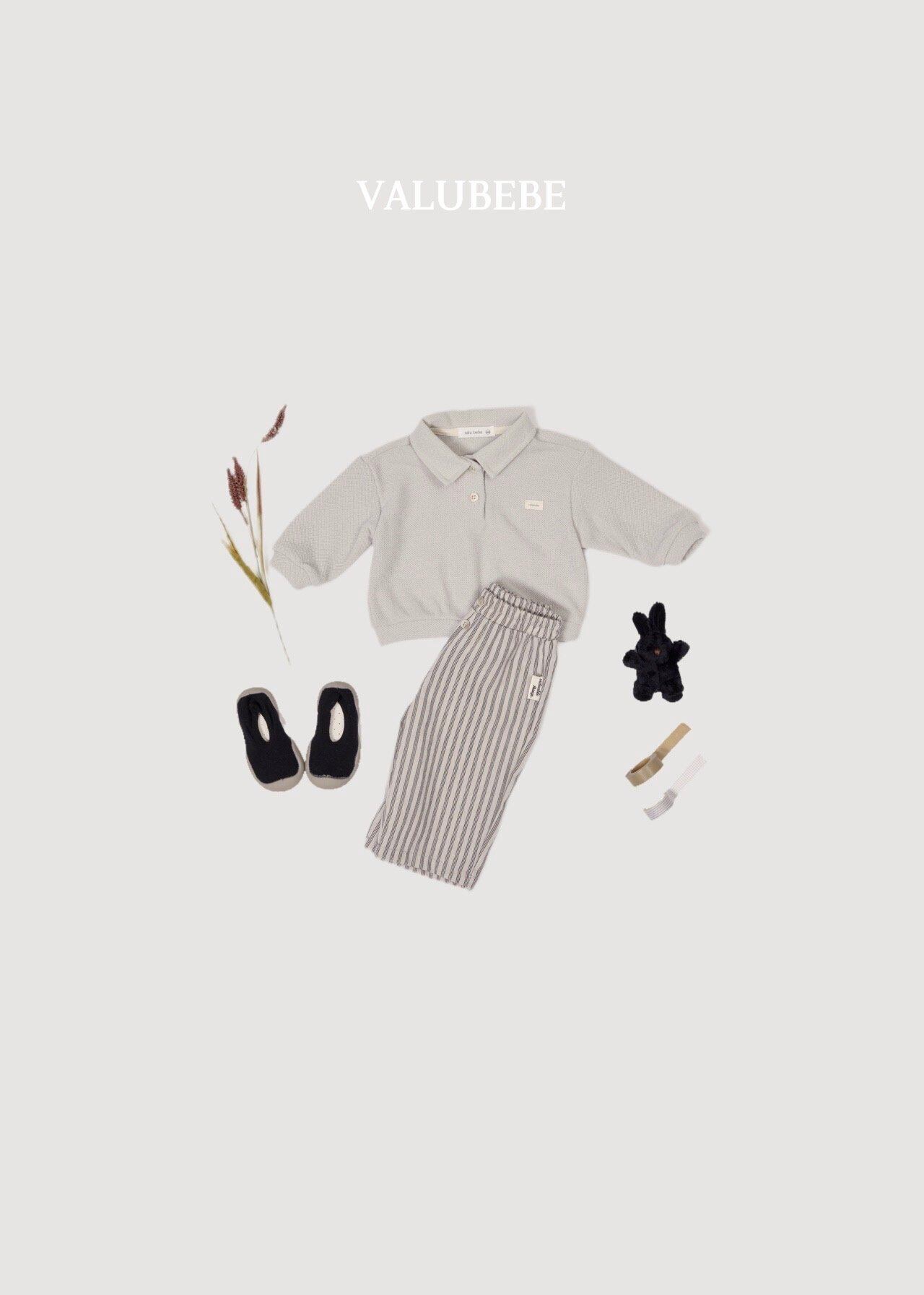 送料無料【予約】/ ストライプボタンチノパンツ / valubebe