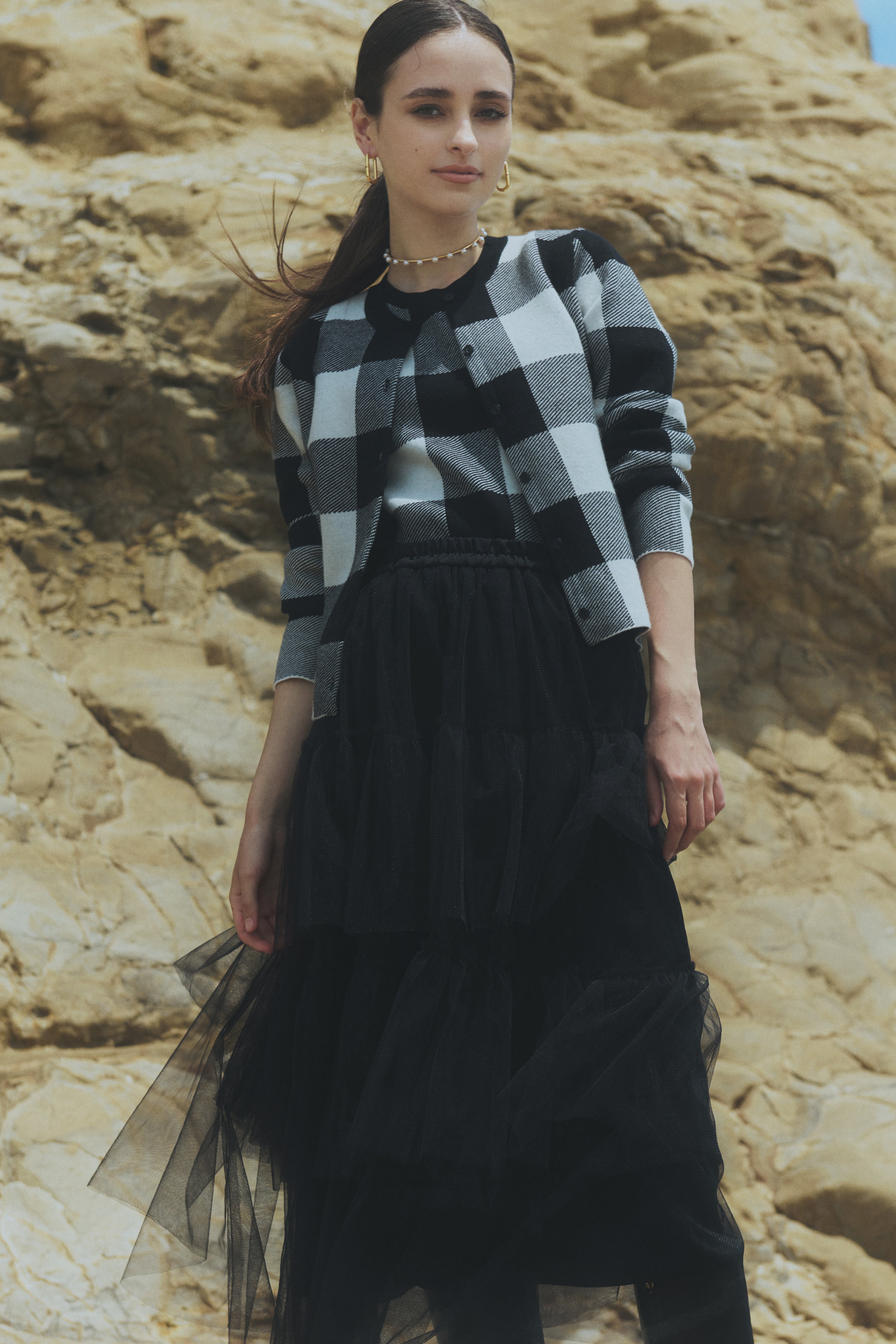 bluelea ブルレア　Tulle tiered skirt Tulle tiered skirt | Bluelea