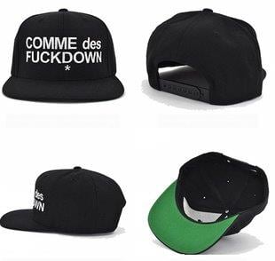 COMME des FUCKDOWN スナップバック キャップ ブラック/カモ