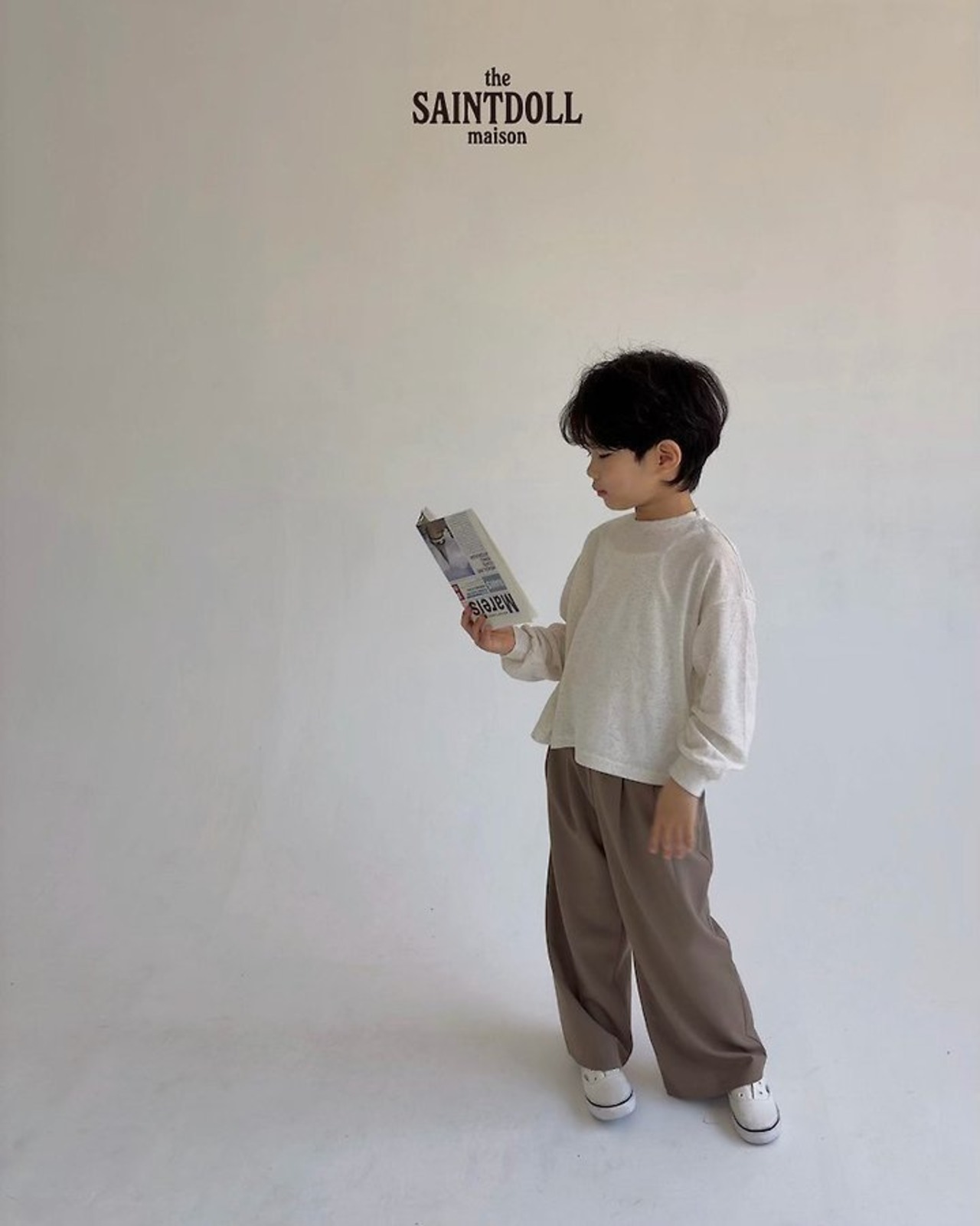 [SAINTDOLL] Linen Sweatshirt (JS/JM/JL) / [세인트돌] 린넨맨투맨 (JS/JM/JL)