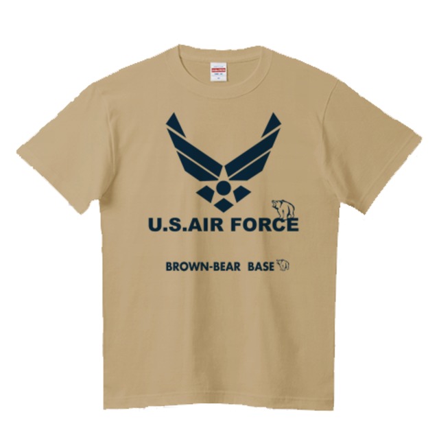 U.S.AIR FORCE Tシャツ：サンドカーキ