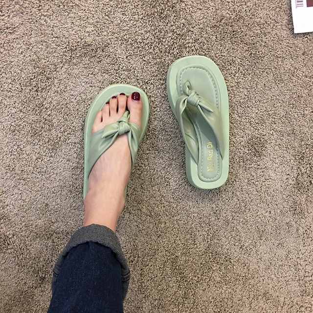 ネットレッドスリッパレディースアウター2020 Ins Tide Summer All-Matchビーチサンダルビーチプラットシューズビーチサンダル フェイクシューズ27456570024