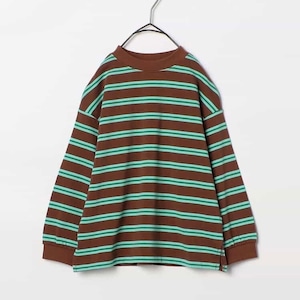 BORDER L/S T-Shirt【90-130cm】Brown