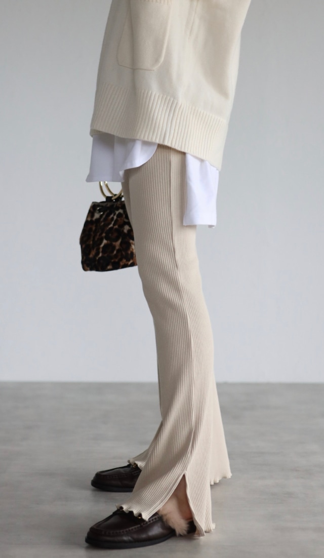 フレアリブレギンスパンツ