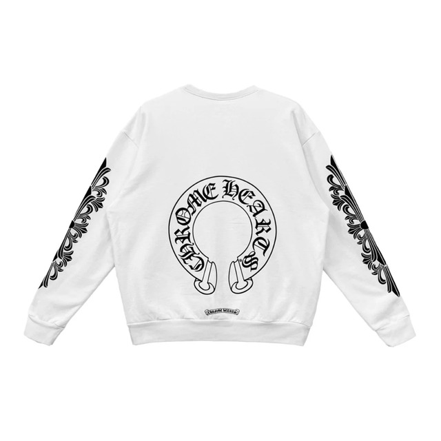 CHROME HEARTS クロムハーツ　ホースシュー ホワイト スウェット