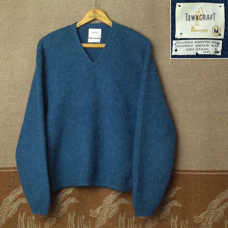 s TOWNCRAFT V Neck Mohair Sweater M   Wonder Wear