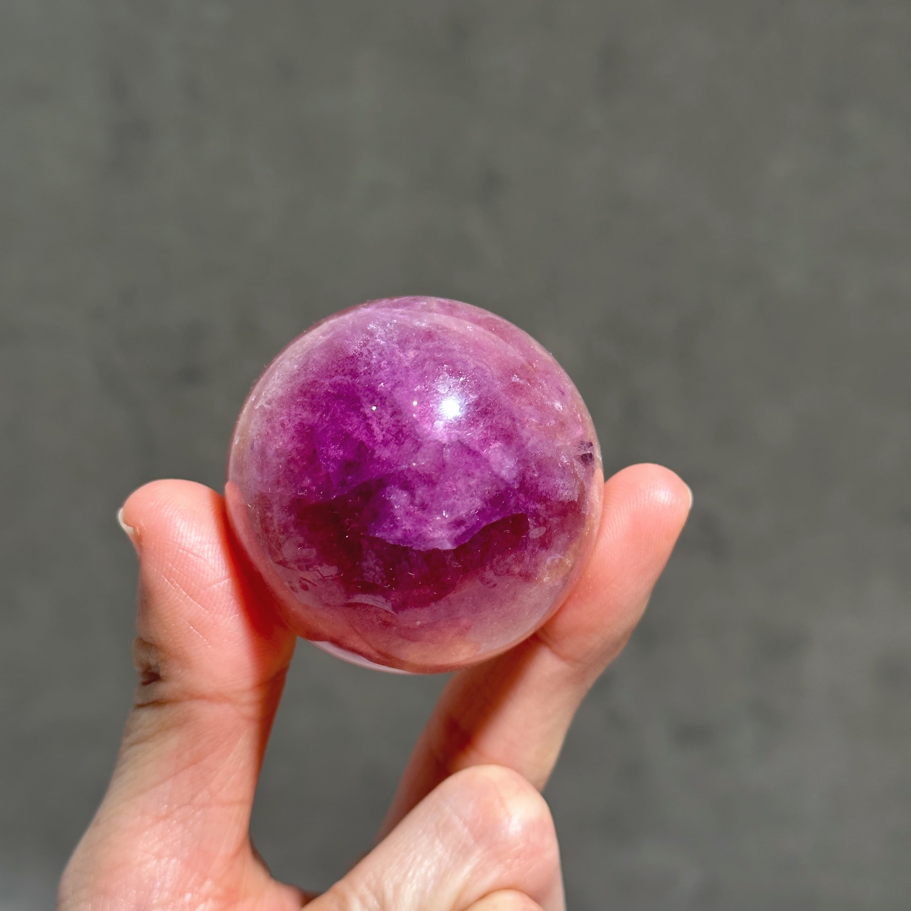 パープルフローライト スフィア（丸玉）13◇Purple Fluorite Sphere