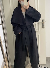 ウール ベルテッドロングコート