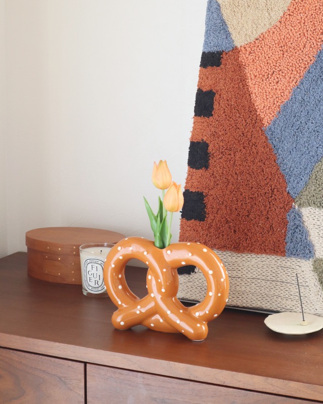 Fluid Market Vase Pretzel プレッツェル 陶器 フラワーベース