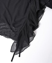サイドフリルシフォンレイヤードTOPS (KHAKI) CQ-46083