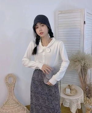 フロントリボンカーディガン