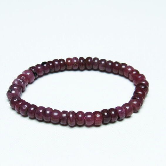 ルビー ブレスレット 7mm 一点物 111-28812