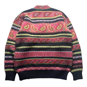 vintage KENZO paisley border V-neck sweater
