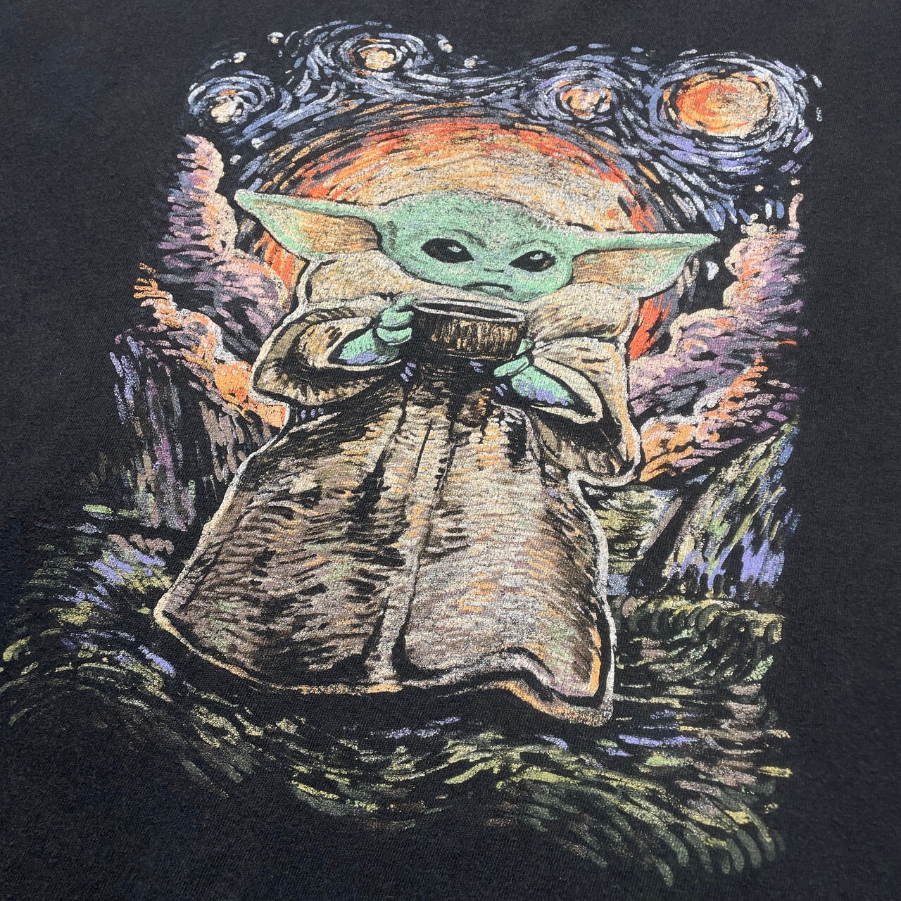 STAR WARS スターウォーズ グローグー ベビーヨーダ プリントTシャツ 