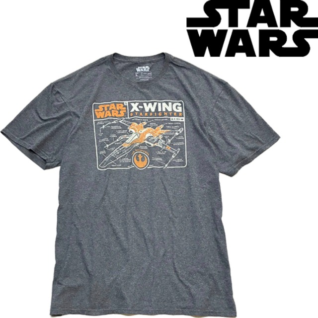 1点物◇スターウォーズXウイングX-WINGグレープリントTシャツ古着 