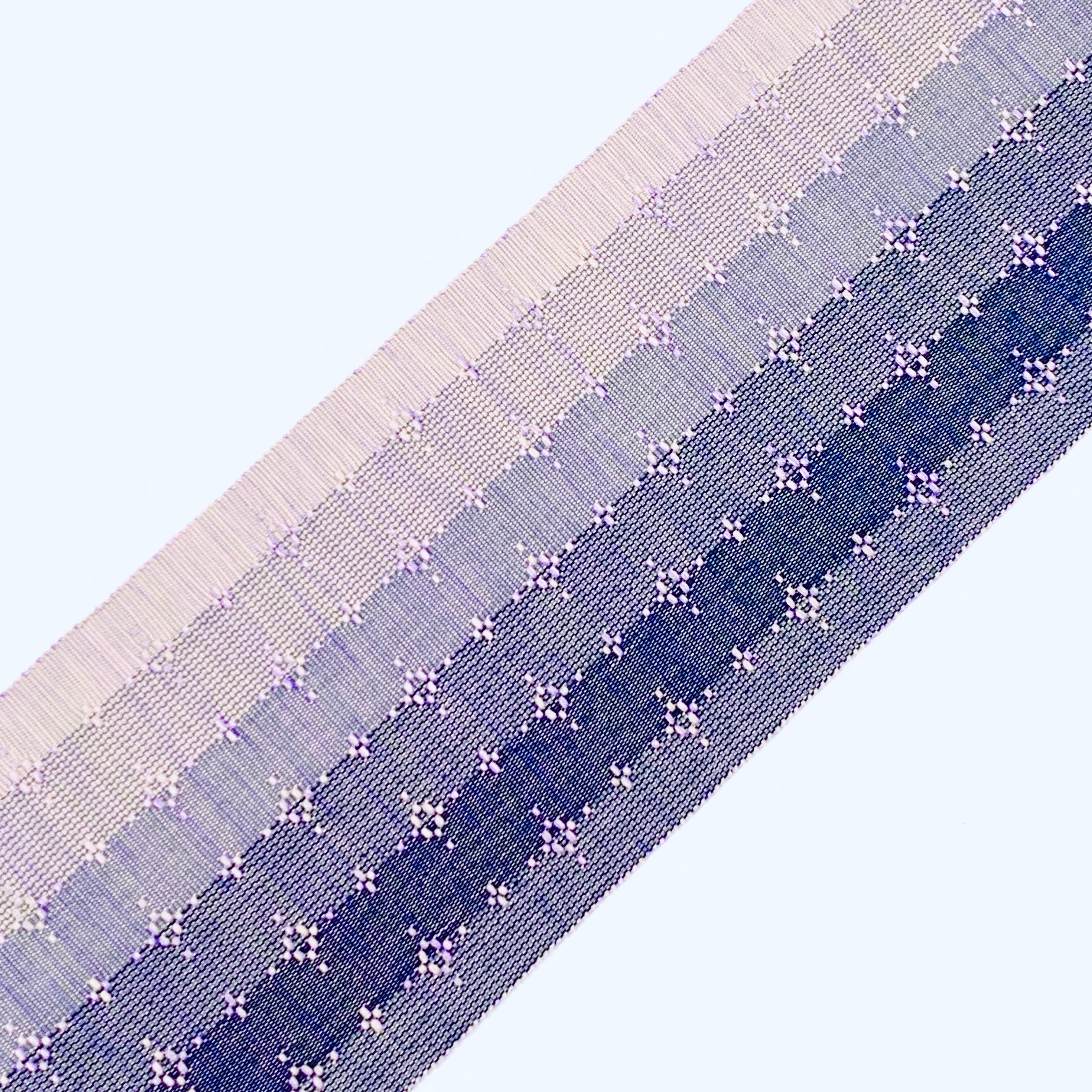 首里花織 半幅帯 藍紫 渋いピンク（端処理込み） 4RK31039 | 十文字屋  