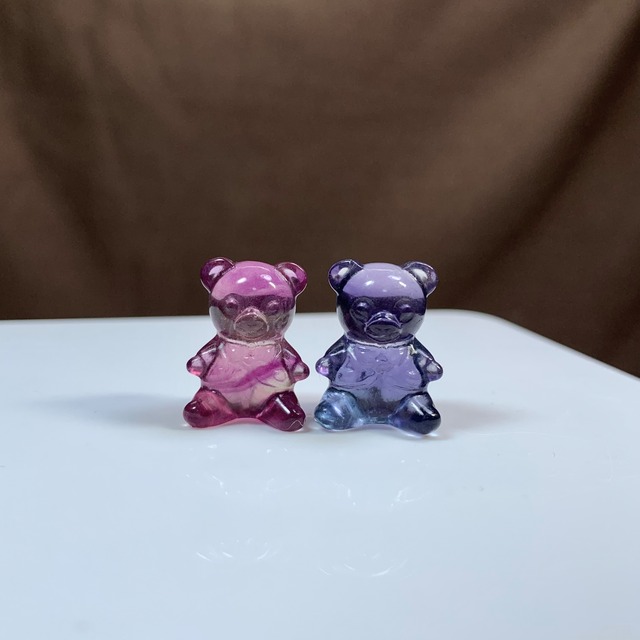 13.可愛い仲良しくまちゃんペア・フローライトくま