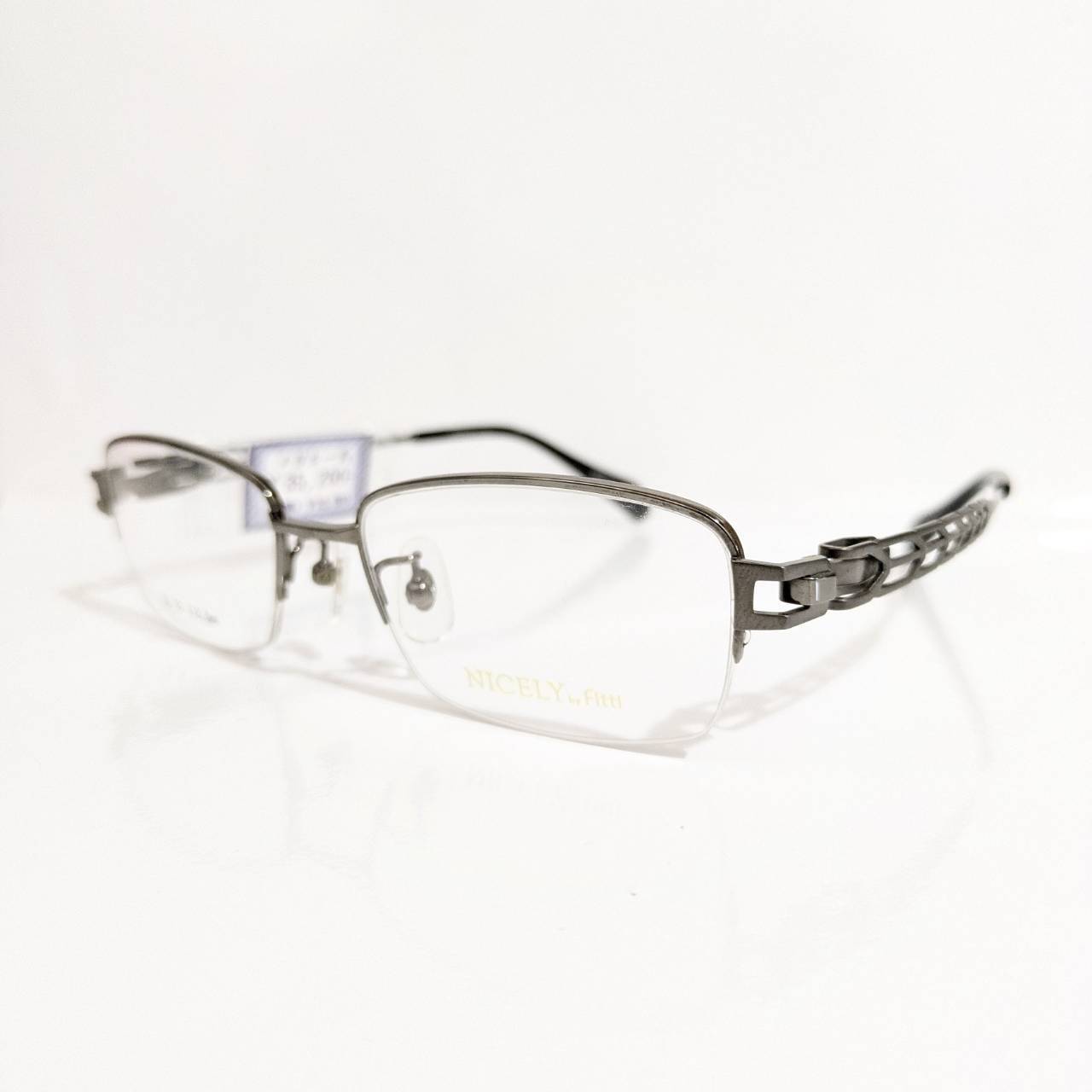 【NICELY by fititi】スクエアナイロールフレーム ガンメタ