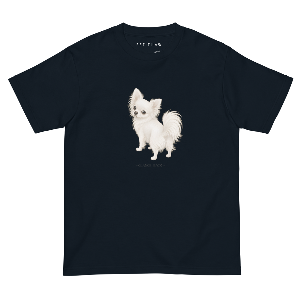 White-Long GLANCE BACK 半袖Tシャツ P0196
