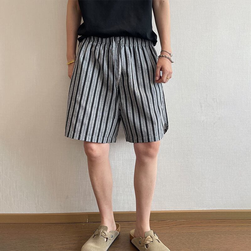 dannyandzeeストライプ柄すっきり見えるショートパンツ