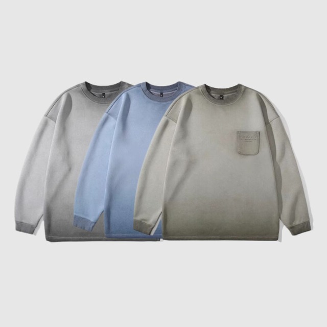 ビッグサイズグラデーションカラースウェットシャツ H2248