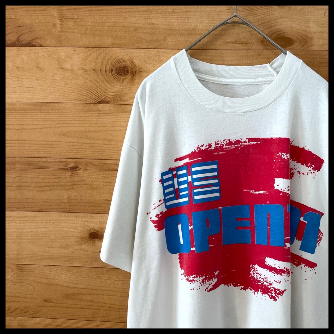 【US OPEN】90s Tシャツ 全米オープンゴルフ プリント ロゴ シングルステッチ US古着