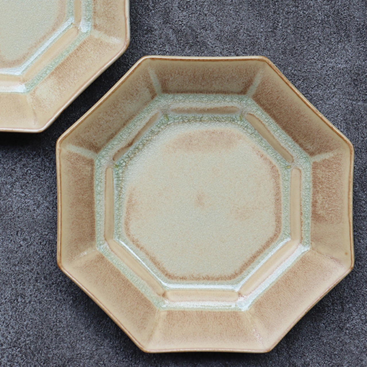 【アウトレット】【まるふくオリジナル】有田焼　ビードロ釉　八角皿　100-126