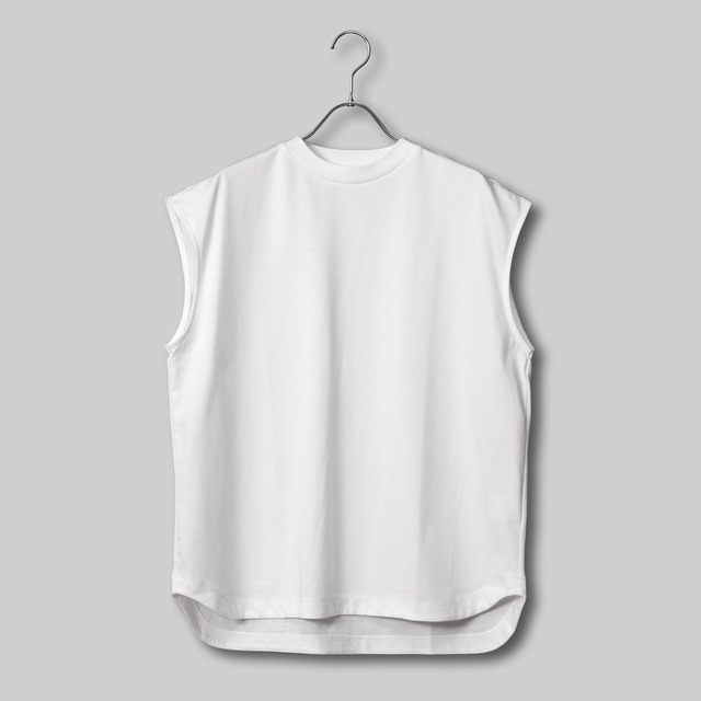 ブリージー ノースリーブドレスシャツ レディース / Breezy Sleeveless Dress Shirt for Woman #WHITE