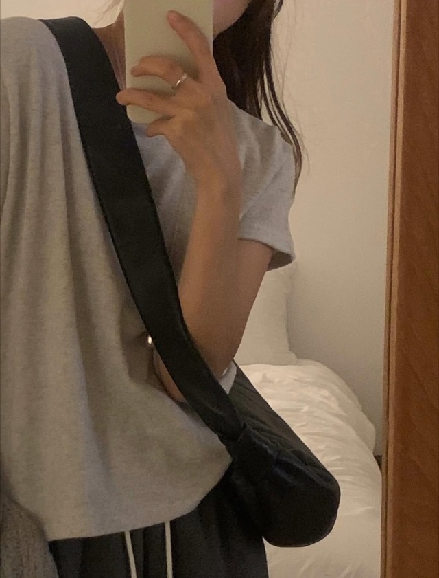 (LITER) Bol winter layered half t-shirts / 2color