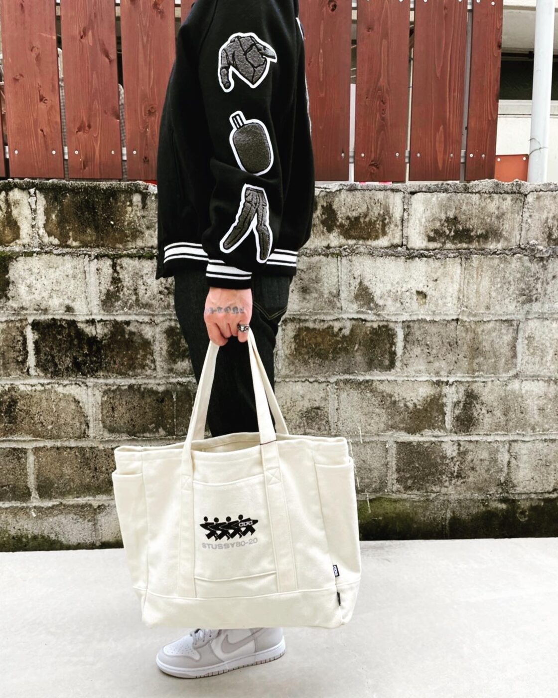 STUSSY CDG CANVAS TOTE BAG NATURAL | Pay ID