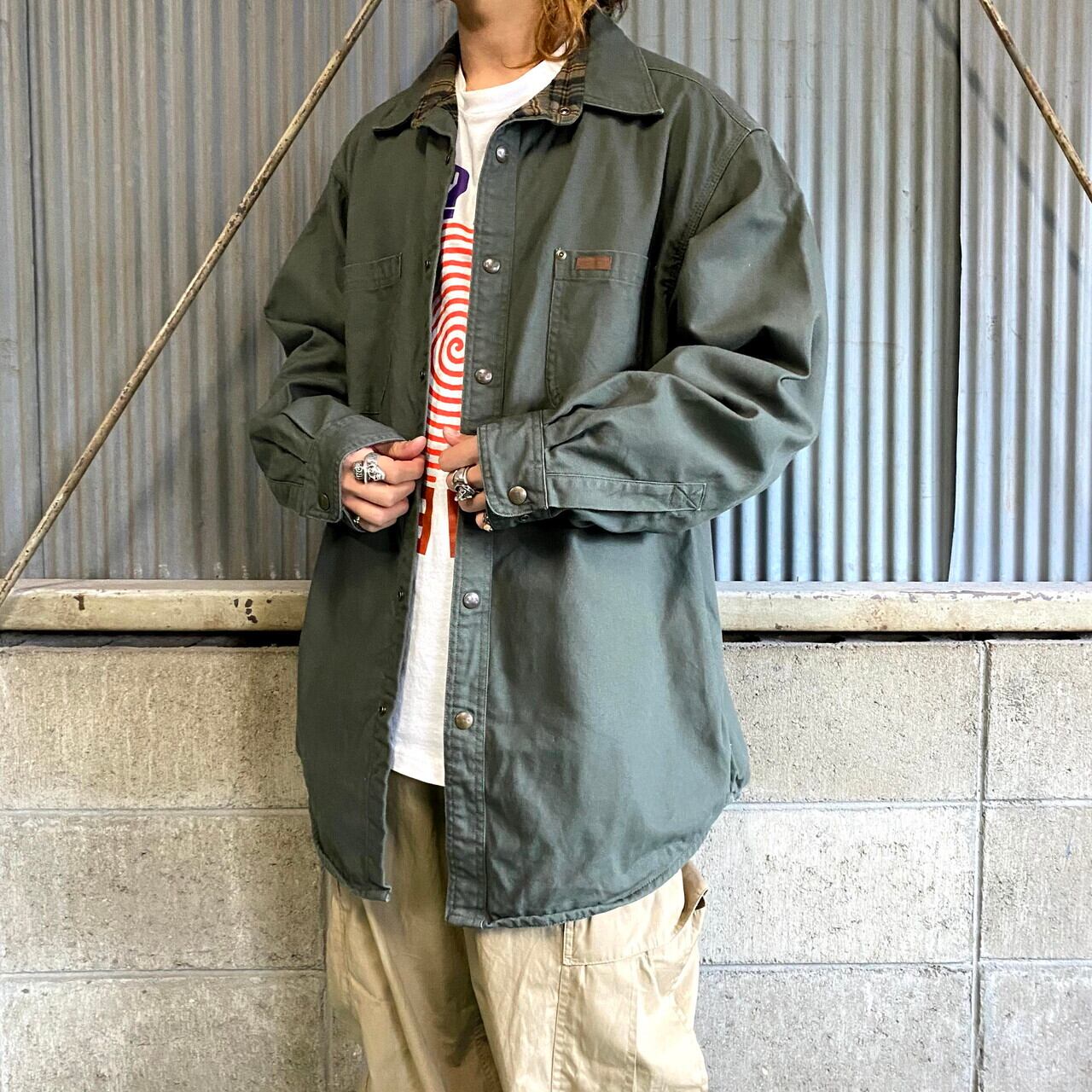 Carhartt カーハート ダック地 チェックネルライナー ワークシャツ 