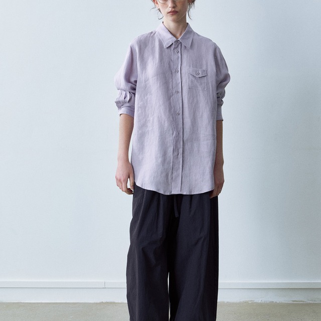 Cotton Blend Washer Blouse　T6196