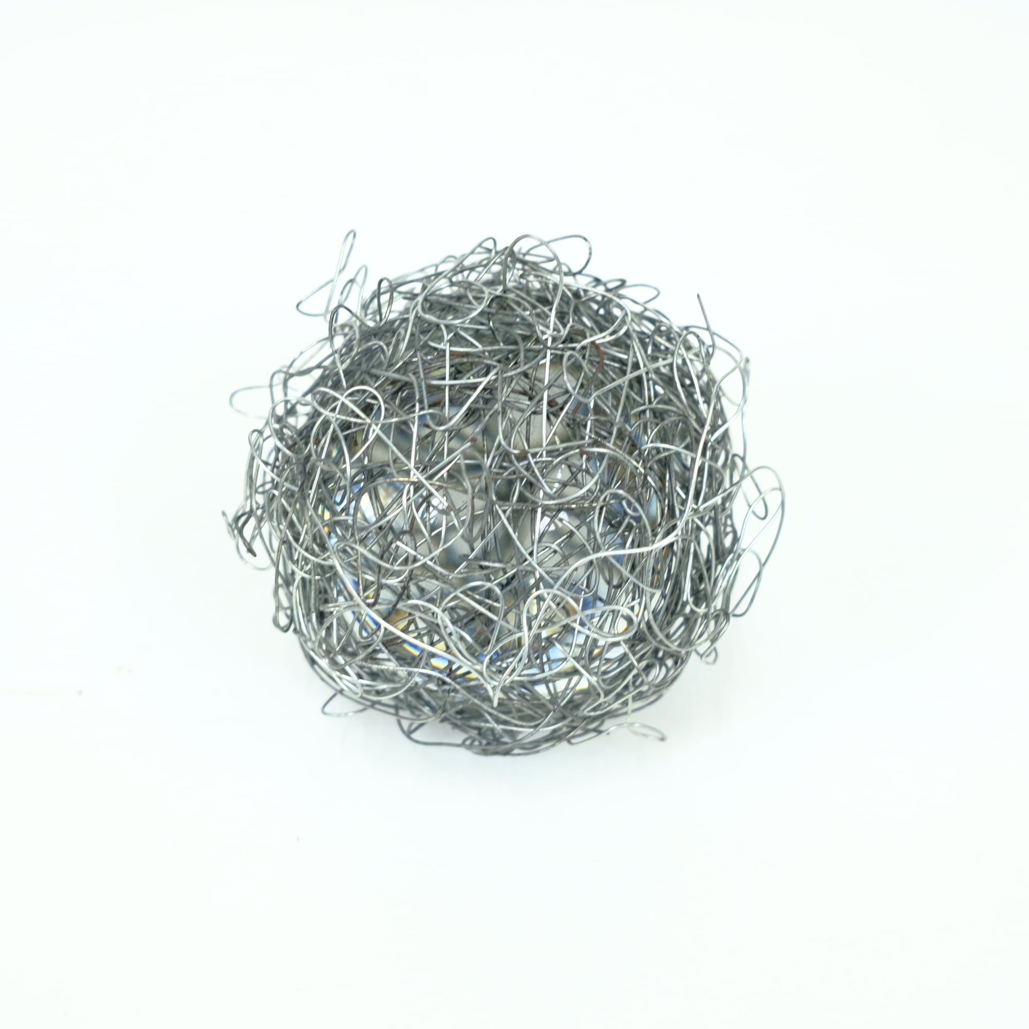 アンティーク 水晶玉 レディメイド オブジェ 鉄線 ビンテージ 古道具