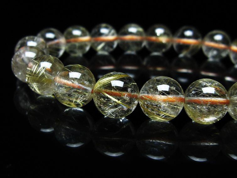 ルチルクォーツ ブレスレット 10mm タイチンルチル ブレスレット