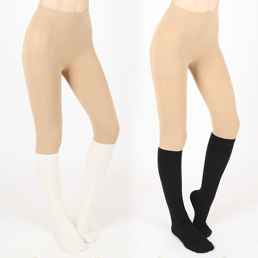 300デニール)厚手起毛UVカットフェイクハイソックスタイツ | Festa Golf