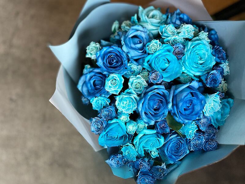 【要事前予約商品】BLUE ROSE BOUQUET プロポーズ(1週間前までの事前予約)