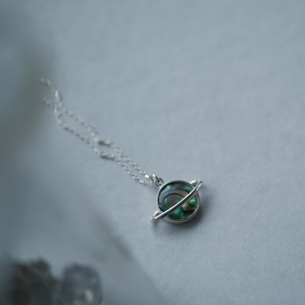 マザーオブパール 土星 ネックレス シルバー925 | クラウドジュエリー