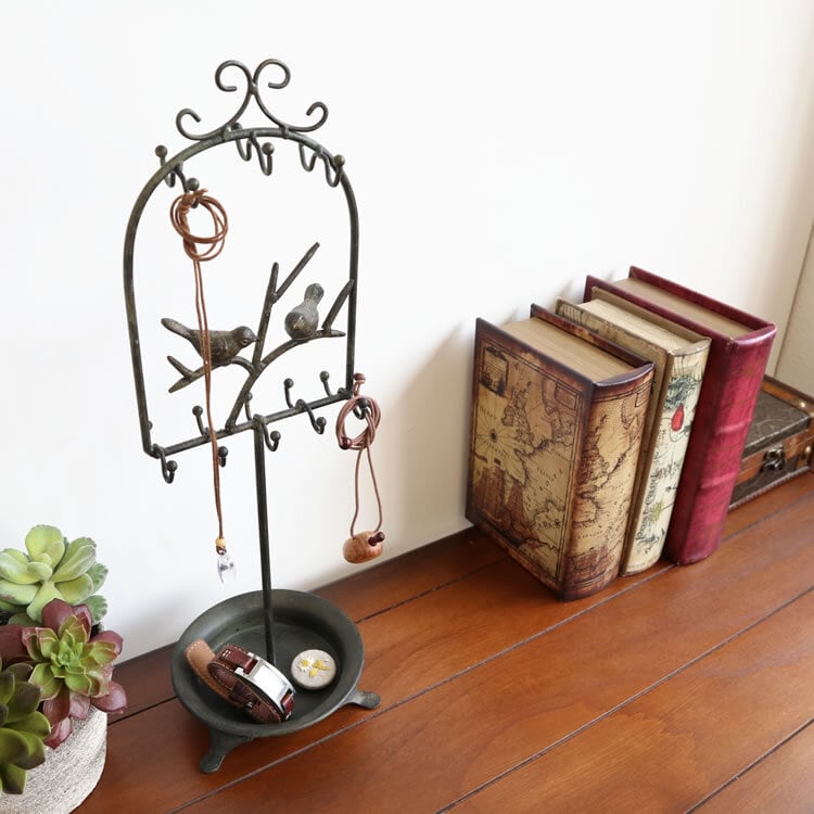 アイアンバードアクセサリースタンド|アンティーク風で魅せる収納