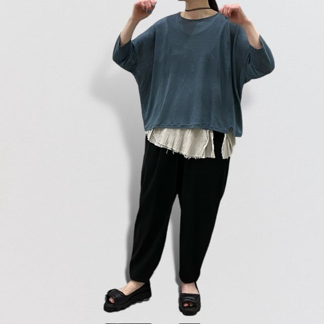 パドカレ マテリアルミックスタンクトップ pas de calais｜pas de calais マテリアルミックス レイヤード