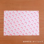 【CHIQON】PAPER IN　B6サイズ 便箋「おかめたち・ホットレッド」