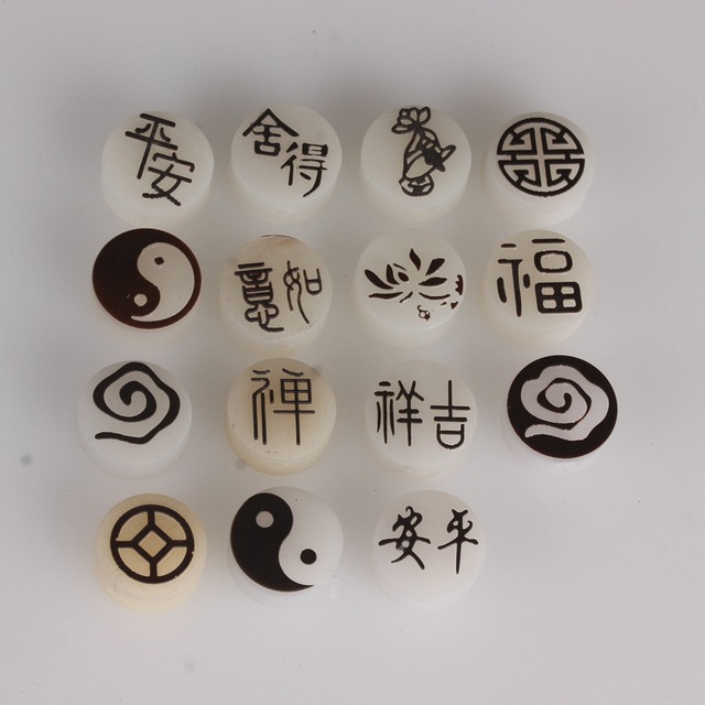 仏教デザインの彫刻パーツ 12mm