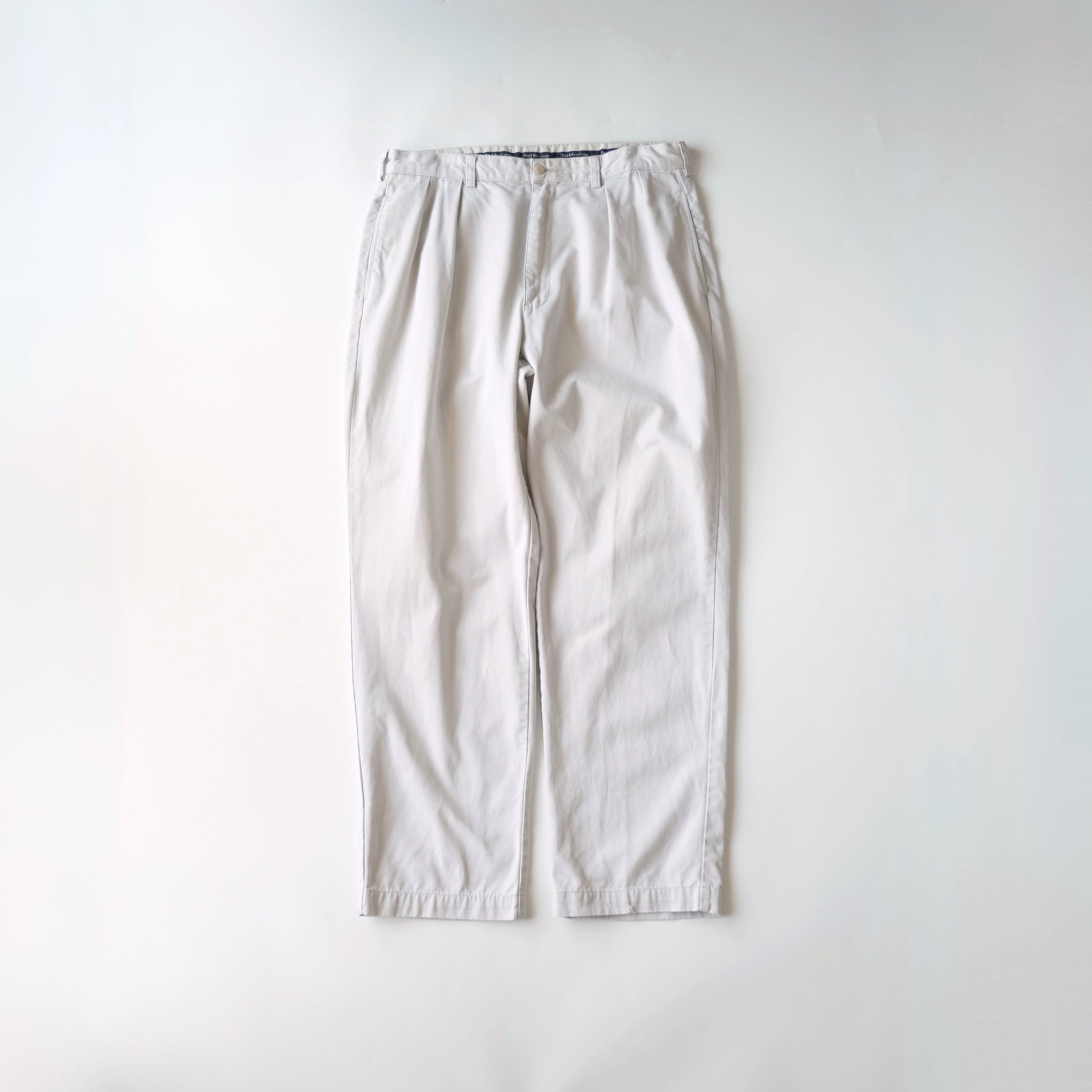 ポロバイラルフローレン ANDREW PANT オフホワイト Polo by Ralph Lauren】90's Two-tuck Chino Pants ANDREW PANT Off