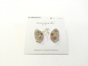 mujyaki お花×パールのピアス