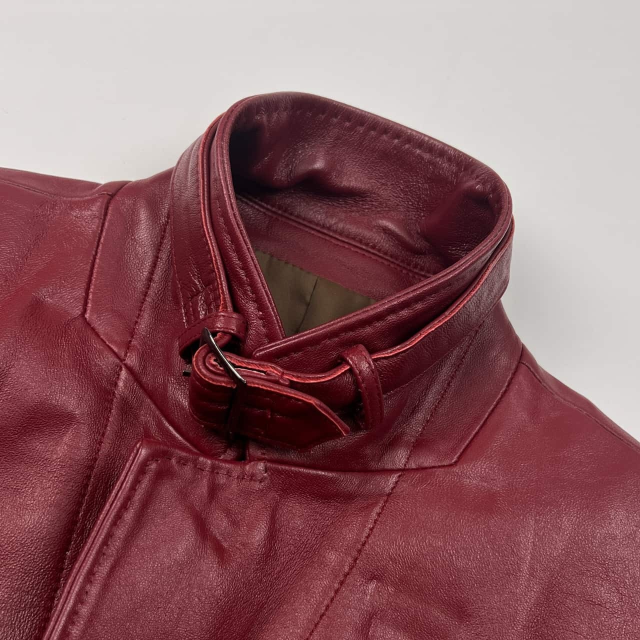 本革 G-Stage ジーステージ 羊革 パッチポケット 3B レザー テーラードジャケット M/ワインレッド系 メンズ