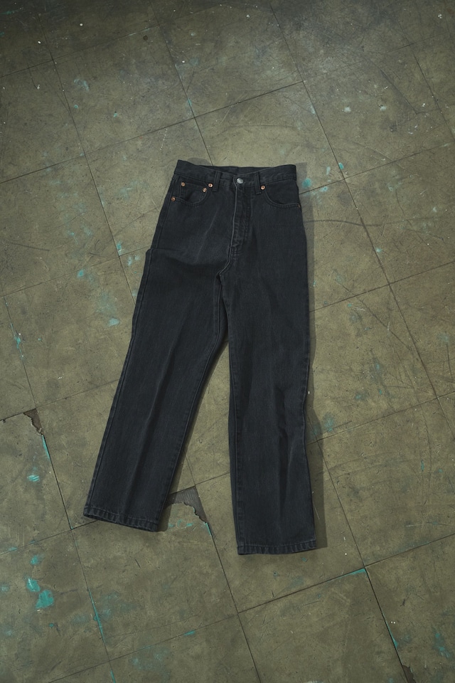 High Waist Denim Pants Black