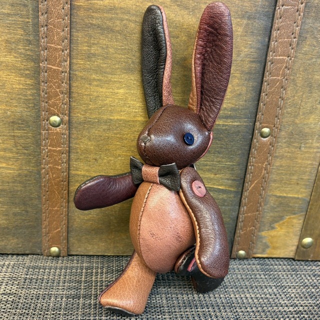 【ジビエレザー鹿革】ベルラビ★マイスターの手作り「ベルズラビット」カラフルブラウン×ワイン系　写真の1点販売です