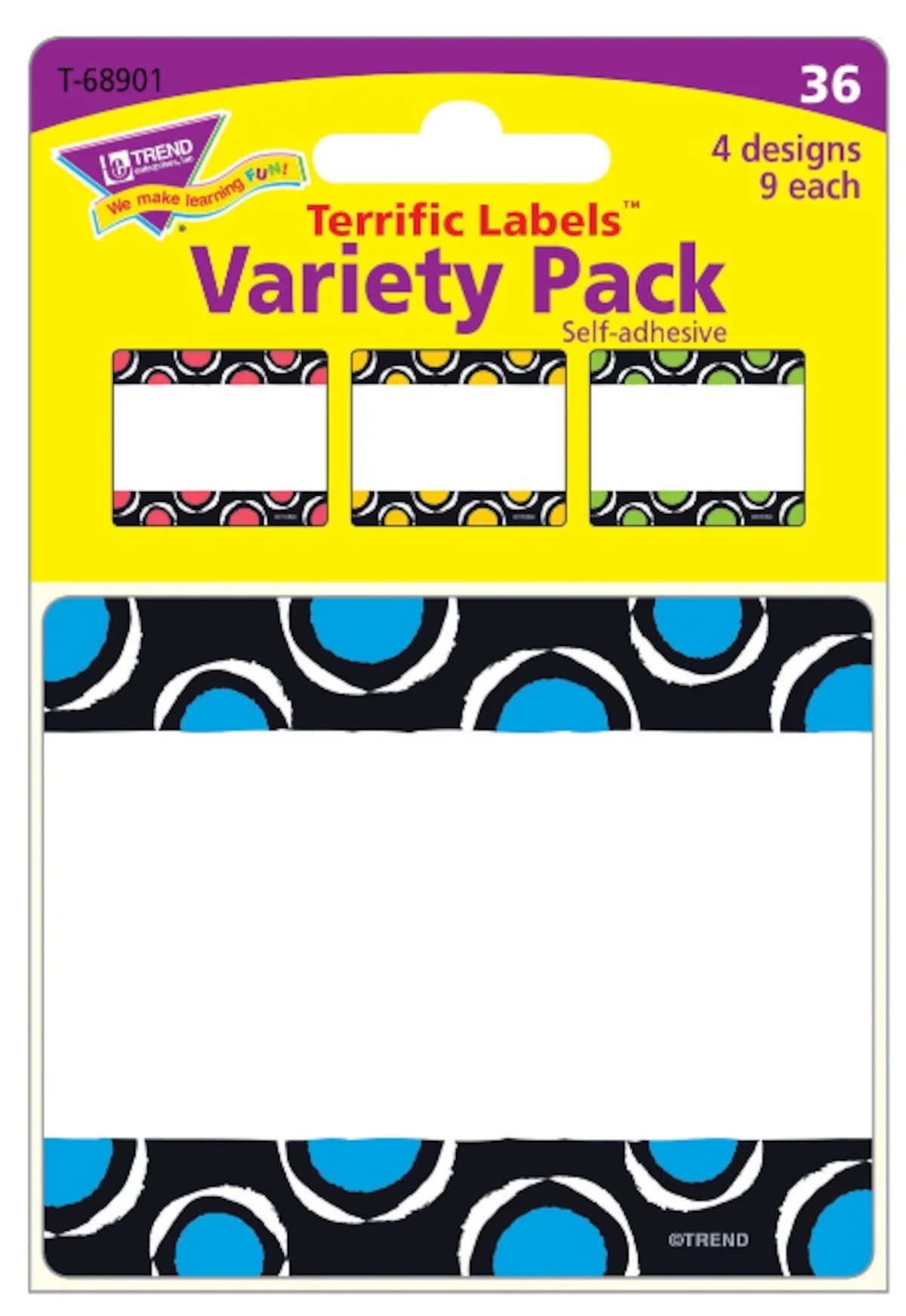 TREND Bold Strokes Circles Terrific Labels™ Variety Pack | 4tune